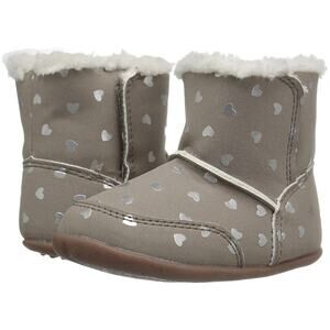 Carter's Every Step Baby Girls Size 3 Bucket Boots Stage‎ 1 Crawl Hearts Fur